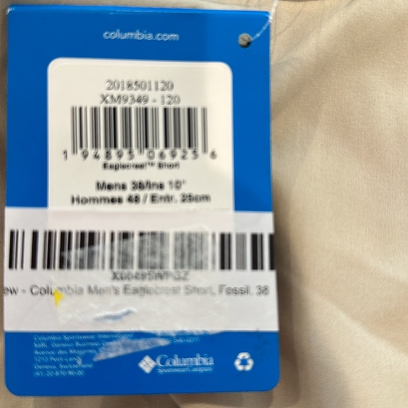 Columbia Men’s shorts. Light tan. Size 38. Inseam 10”. - Picture 6 of 6